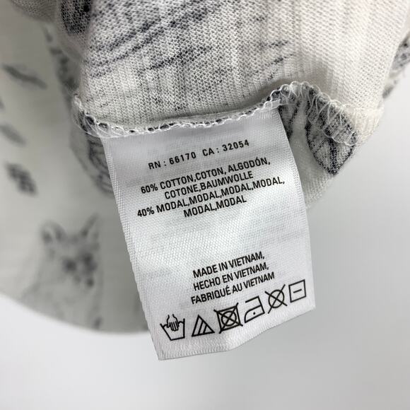 Anthropologie Postmark 3/4 Sleeve Graphic T-Shirt Womens M Woodland Creatures - Picture 7 of 7